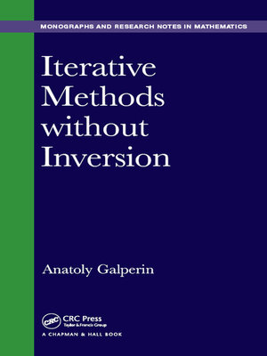 cover image of Iterative Methods without Inversion